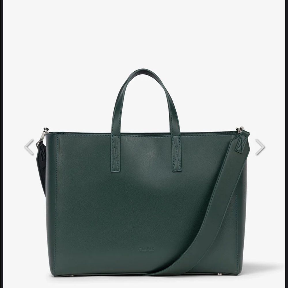 Calpak Green Tote Bag with Detachable Strap